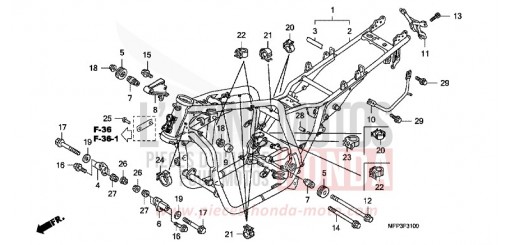CARROSSERIE DE CHASSIS CB1300SA9 de 2009